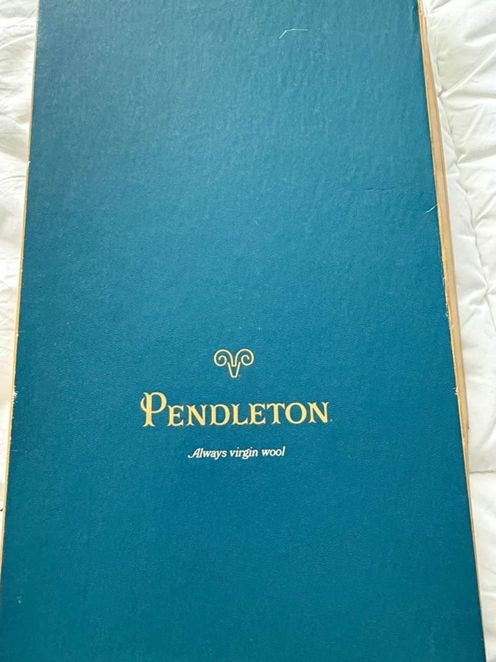 Pendleton Teal Gift Box with Gold Logo